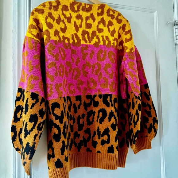 FARM Rio Mixed Leopards Knit Cardigan - Picture 4 of 12